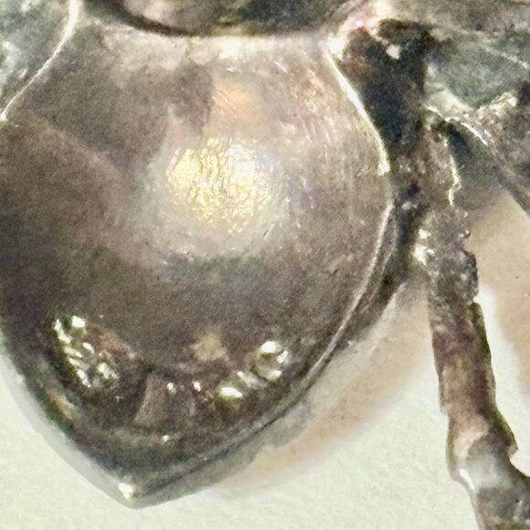 VTG 925 Sterling SIGNED MC MARSALA Marcasite BEE BROOCH PIN Art Deco Style! - Picture 3 of 6